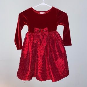 Red Long Sleeve Girls Dress Size 5